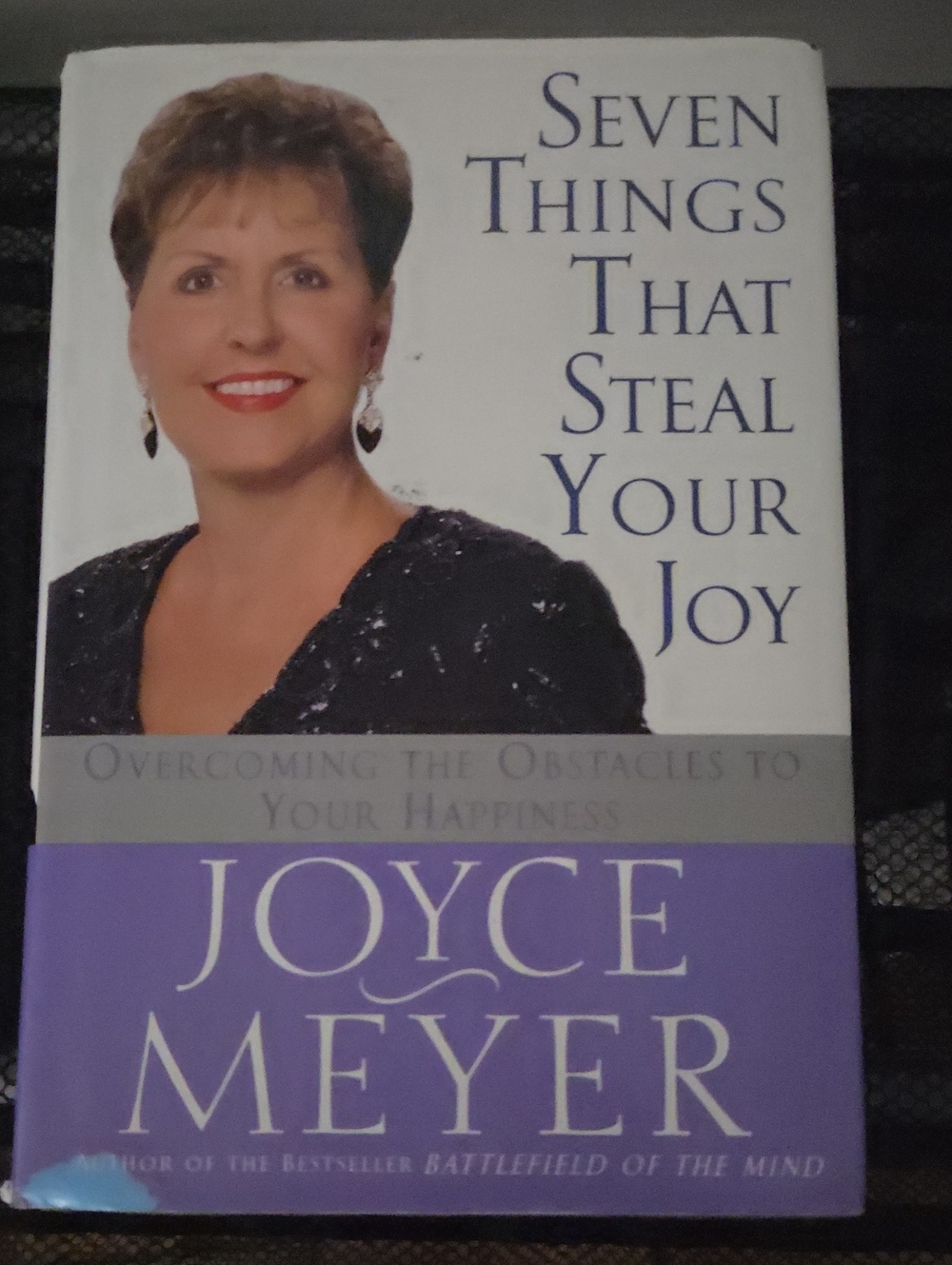 Seven Things That Steal Your Joy by Joyce Meyer - White & Purple Cover